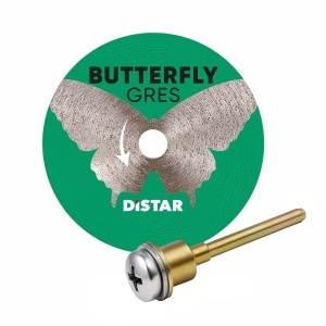 Disc diamantat Butterfly ultra-subtire pt. mini-polizoare, pt. portelan, 45x0,6x5,8 (mm) cu ax prindere 3.2-3.0F, Premium - DiStar-11133053027 - Img 5