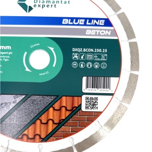 Disc DiamantatExpert pt. Beton, Materiale constructii 250x25,4 (mm) taiere uscata sau umeda, Blue Line Profesional - DXQZ.BCON.250.25 - Img 3