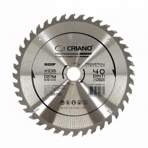 Disc Premium TCT - panza de fierastrau circular pentru taiat lemn, 235x30/25,4/20 cu 40 dinti din carbura de tungsten (vidia) - DXDY.PW235-40