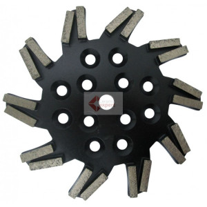 Disc stea cu segmenti diamantati pt. slefuire pardoseli - segment foarte fin - Negru - 250 mm - prindere 19mm - DXDH.8501.250.11.73 - Img 2