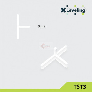 Distantiere tip T ( Teuri ) pt. placi - gresie si faianta - Rost 3 mm - 500 buc - XLEV-TST3-500 - Img 2