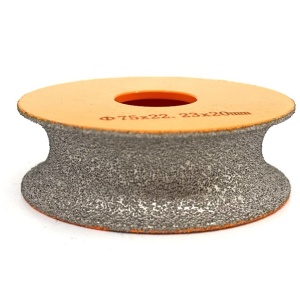 Freza diamantata pentru profilare granit, marmura, gresie Profil Semicerc Full Bullnose exterior, R-20mm, ∅75x22,23mm - DXDY.FPP.BN20 - Img 2