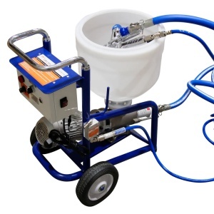 Masina multifunctionala de tencuit, gletuit, izolatii, debit max. 0-12 L/min, 1.5kW Monofazata, 20 bar, cuva plastic 35L - CNO-MFS12 - Img 2