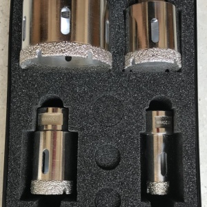 Set 4 carote diamantate pt. gresie portelanata & piatra - diam. 20, 35, 50, 75mm Premium - DXDH.80407.Satz4.20-75