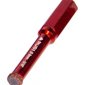 Carota diamantata pt. portelan, placi ceramice DryGres4Drill 8mm - RUBI-5924 - Img 1