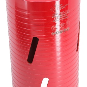 Carota diamantata Super PREMIUM ø102mm x 180mm x M16 pentru gaurire Beton armat, Zidarie, Granit - DXQZ.REDCORE.102 - Img 7