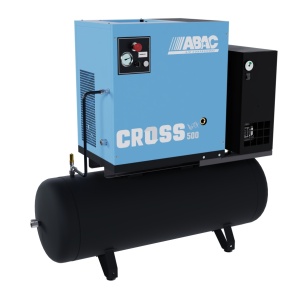 Compresor de aer profesional cu surub, cu uscator de aer - 4 kW turatie variabila, 516 L/min, 10 bari - Rezervor 200 Litri - ABAC-CROSS-500E-10-400/50-200-MEBB - Img 2