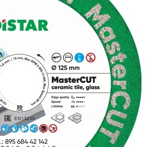 Disc diamantat DiStar MasterCut pt. Gresie portelanata, placi ceramice - 125x22.23 (mm) Premium - DiStar-89568442142 - Img 9