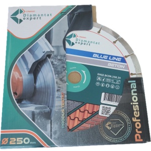 Disc DiamantatExpert pt. Beton, Materiale constructii 250x25,4 (mm) taiere uscata sau umeda, Blue Line Profesional - DXQZ.BCON.250.25 - Img 4