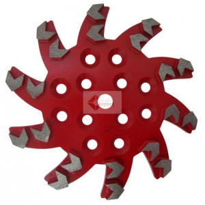 Disc stea cu segmenti diamantati pt. slefuire pardoseli - segment mediu - Rosu - 250 mm - prindere 19mm - DXDH.8501.250.13.43 - Img 2