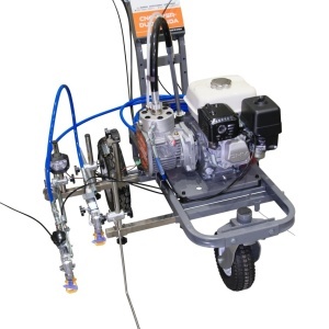 Echipament airless pentru trasat marcaje rutiere - Complet Echipat - 1/4", 2 pistoale, 3.0L/min, 5.5hp Honda - CNO-APSR-Duo-Honda - Img 17