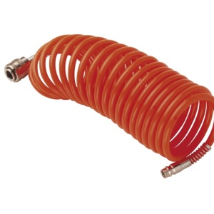 Furtun spiralat flexibil aer comprimat cu cuple rapide - 1/4", 8 bari, 6x8 (5m) - ABAC-8973005473