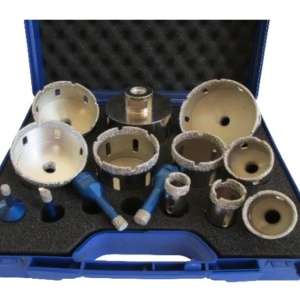 Set 14 carote diamantate pt. gresie portelanata & piatra - diam. 6 - 82mm Super Premium - DXDH.80407.Satz14.6-82