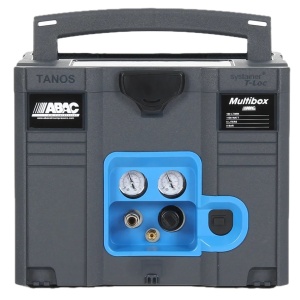 Compresor de aer cu piston fara ulei, silentios, Systainer T-LOC - 1.1 kW, 160 L/min, 8 bari - Rezervor 6 litri - ABAC-MULTIBOX-6