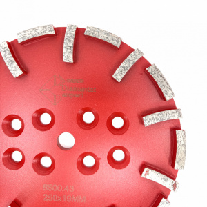 Disc cu segmenti diamantati pt. slefuire pardoseli - segment mediu - Rosu - 250 mm - prindere 19mm - DXDY.8500.250.43 - Img 7