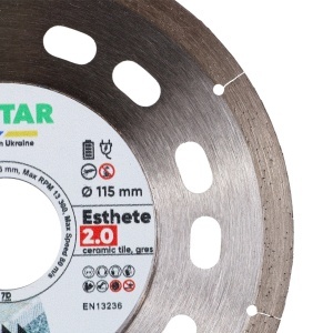 Disc diamantat DiStar Esthete 2.0 foarte subtire pt. Gresie portelanata, placi ceramice - 115x22.23 (mm) Ultra Premium - DiStar-10216025019 - Img 8