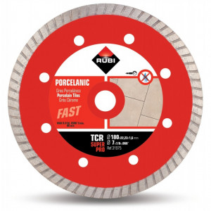 Disc diamantat pt. gresie portelanata 180mm, TCR 180 SuperPro - RUBI-31975 - Img 1