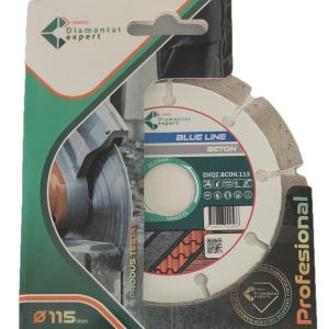 Disc DiamantatExpert pt. Beton, Materiale constructii 115x22.23 (mm) taiere uscata sau umeda, Blue Line Profesional - DXQZ.BCON.115 - Img 4