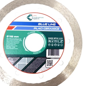 Disc DiamantatExpert pt. Ceramica, Gresie Portelanata de Duritate Medie, Placi 115x22.23 (mm) taiere uscata sau umeda, Blue Line Profesional - DXQZ.BTLE.115 - Img 4