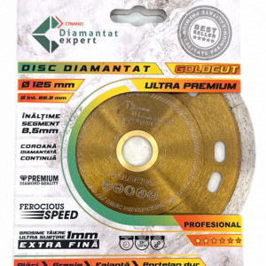 Disc DiamantatExpert pt. Taieri Extra Fine in Portelan Dur Subtire 125x22.2 (mm) Ultra Premium - DXDY.GOLDCUT.125 - Img 4