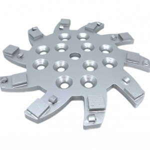 Disc stea cu segmenti diamantati pt. slefuire pardoseli - segment 10 buc DPC - 250 mm - prindere 19mm - DXDY.8501.250.75.010-R - Img 3