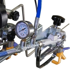 Echipament airless pentru trasat marcaje rutiere - Complet Echipat - 1/4", 2 pistoale, 3.0L/min, 5.5hp Honda - CNO-APSR-Duo-Honda - Img 14