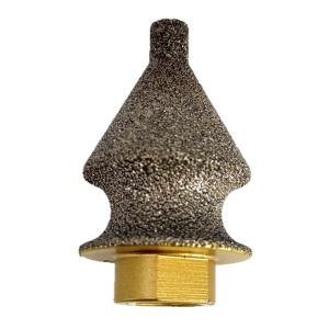 Freza diamantata conica pt. decupaje, largiri, gauri si frezare rotunda muchii in placi ceramice, piatra, 9-38(mm), r=7,5mm, M14 - DXDY.FCON.9-38BNR7
