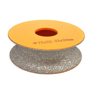 Freza diamantata pentru profilare granit, marmura, gresie Profil Semicerc Full Bullnose exterior, R-20mm, ∅75x22,23mm - DXDY.FPP.BN20 - Img 4