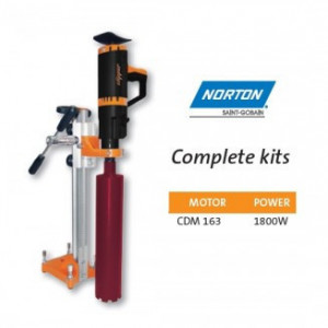 Kit complet, masina de carotat cu suport de aluminiu, 1800W, CDR133 KIT CDM163 - Norton Clipper