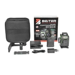 Nivela Laser Verde 4x360°, capuri laser rotative, raza de actiune 20m - Beiter TED-4DT - Img 3