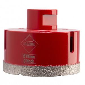 Carota diamantata pt. portelan, placi ceramice DryGres 75mm - RUBI-5992 - Img 1
