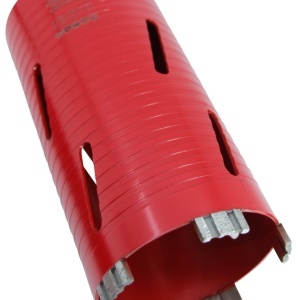 Carota diamantata Super PREMIUM ø102mm x 180mm x M16 pentru gaurire Beton armat, Zidarie, Granit - DXQZ.REDCORE.102 - Img 5
