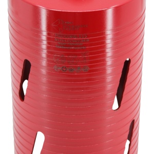 Carota diamantata Super PREMIUM ø115mm x 180mm x M16 pentru gaurire Beton armat, Zidarie, Granit - DXQZ.REDCORE.115 - Img 6