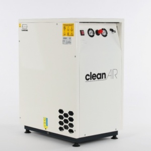 Compresor de aer medical cu piston fara ulei, cu uscator aer si carcasa insonorizata - 30 l, 1.1 kW, 240 L/min, 8 bari - ABAC-CleanAir-CLR-15/30ST - Img 2