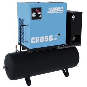 Compresor de aer profesional cu surub, cu uscator de aer - 7.5 kW turatie variabila, 848 L/min, 10 bari - Rezervor 200 Litri - ABAC-CROSS-900E-10-400/50-200-MEBB - Img 5