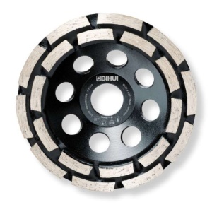 Cupa diamantata rand dublu diamant - Beton/Abrazive 180x22.2mm-BIHUI-CG1900W - Img 2