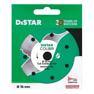 Disc diamantat Colibri subtire pt. mini-polizoare, pt. portelan, 76x0,8x10 (mm) Premium - DiStar-11139053029 - Img 6