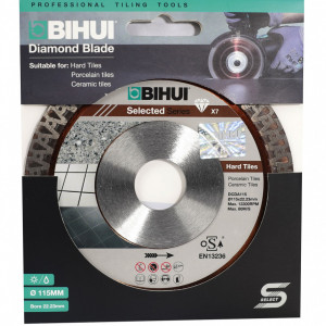 Disc Diamantat pt. Placi dure, Portelan dur, Placi ceramice 115x22.2 (mm) Super Premium - BIHUI-DCDA115 - Img 5
