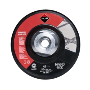 Disc lamelar diamantat pt. slefuit granit, gresie, portelan, sticla - #100/120, Ø115mm, M14 - RUBI-32927