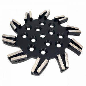 Disc stea cu segmenti diamantati pt. slefuire pardoseli - segment foarte fin - Negru - 250 mm - prindere 19mm - DXDY.8501.250.11.73 - Img 5