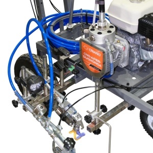 Echipament airless pentru trasat marcaje rutiere - Complet Echipat - 1/4", 2 pistoale, 3.0L/min, 5.5hp Honda - CNO-APSR-Duo-Honda - Img 11