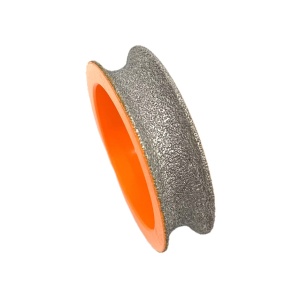 Freza diamantata pentru profilare granit, marmura, gresie Profil Semicerc Full Bullnose exterior, R-15mm, ∅75x22,23mm - DXDY.FPP.BN15 - Img 2