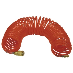 Furtun spiralat flexibil aer comprimat cu cuple rapide - 1/4", 8 bari, 6x8 (10m) - ABAC-8973005519
