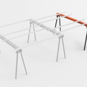 Masa modulara de lucru pt. placi ceramice de dimensiuni mari, 150x150cm, Multi Bench - Battipav-11201 - Img 4