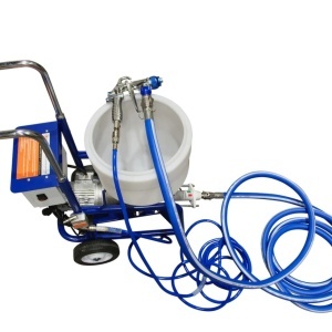 Masina multifunctionala de tencuit, gletuit, izolatii, debit max. 0-12 L/min, 1.5kW Monofazata, 20 bar, cuva plastic 35L - CNO-MFS12 - Img 3