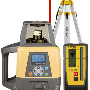 Pachet Nivela laser rotativa de constructie multifunctionala RL-200 2S Digital (2 planuri, panta digitala-2 axe), cu trepied si stadie - Topcon - Img 1