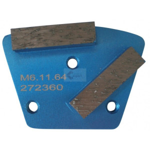 Placa cu segmenti diamantati pt. slefuire pardoseli - segment fin (albastru) # 40 - prindere M6 - DXDH.8506.11.64 - Img 2