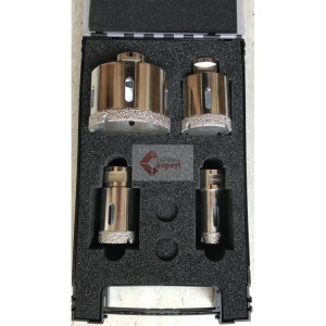 Set 4 carote diamantate pt. gresie portelanata & piatra - diam. 20, 35, 50, 75mm Premium - DXDH.80407.Satz4.20-75 - Img 2