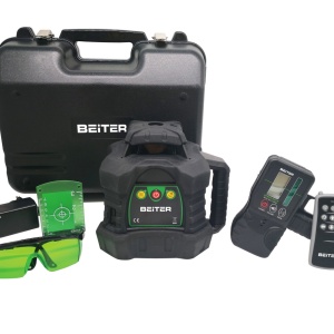 SET Nivela Laser Verde Rotativa GR3603 cu Receptor, Acumulator si Telecomanda - Beiter-GR3603 - Img 2