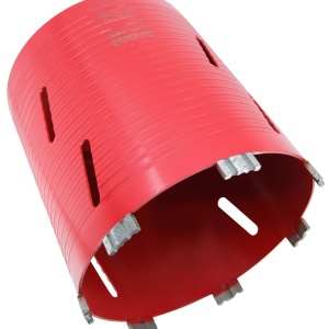 Carota diamantata Super PREMIUM ø182mm x 180mm x M16 pentru gaurire Beton armat, Zidarie, Granit - DXQZ.REDCORE.182 - Img 9